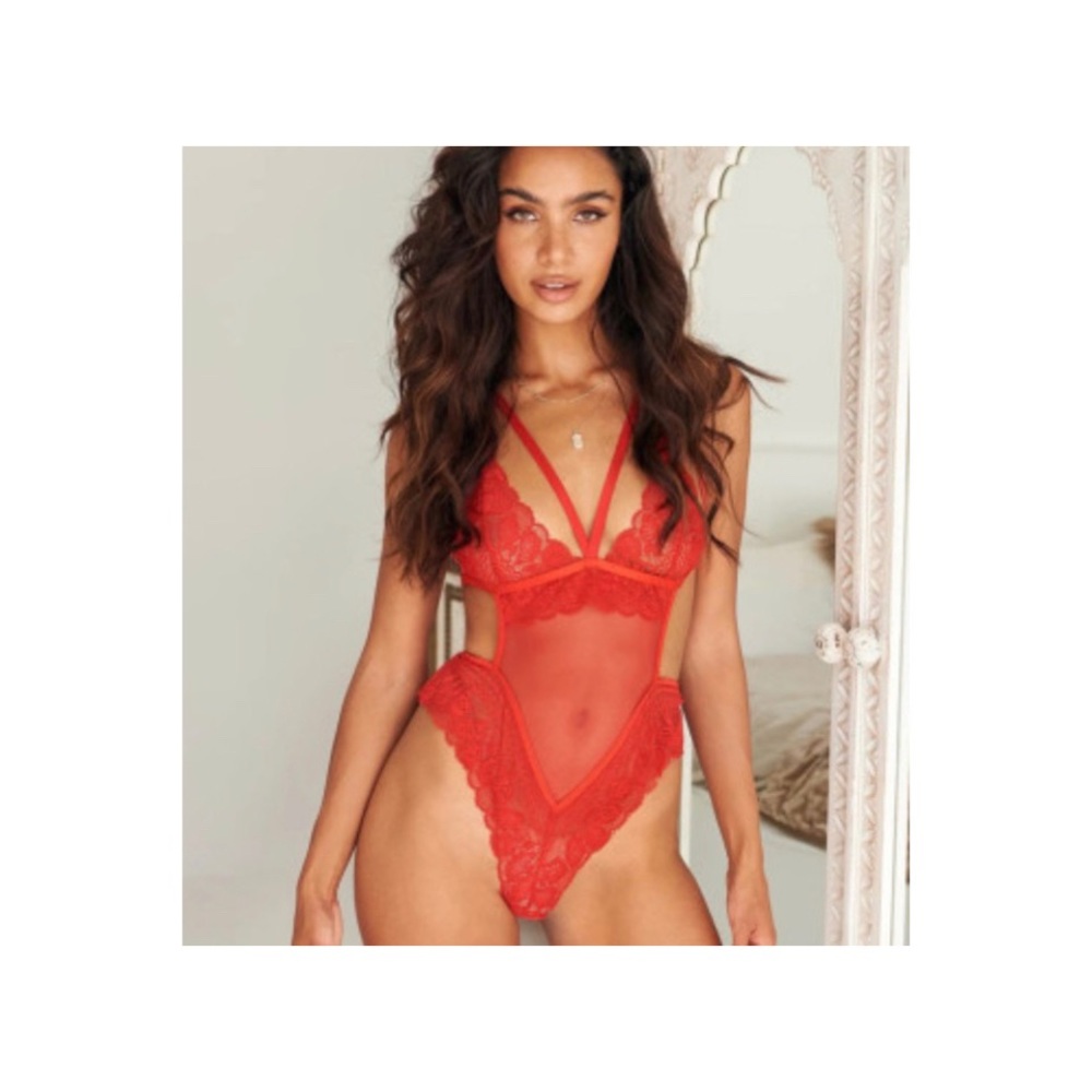 Red Lace Bodysuit